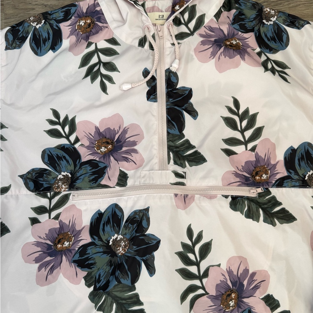 Thread & Supply Floral Patterned Windbreaker Spri… - image 2
